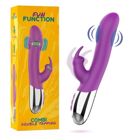 Fun Function Combi Double Tapping - model z dwoma silnikami, silikon, 21 cm