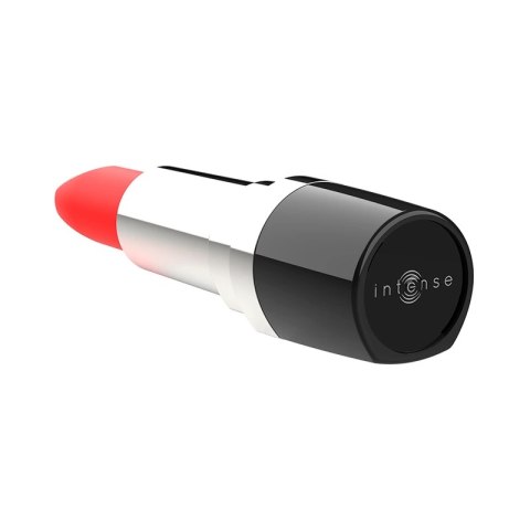 Intense Lippsy Black - Mini urządzenie wibracyjne w formie szminki IPX4