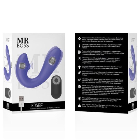 MR BOSS JOSEF Pilot pulsacyjno-wibracyjny dla par USB silikon IPX7
