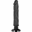 BASECOCK Wibrator Czarny 2w1 Anatomiczny 20 cm TPE z Przyssawką