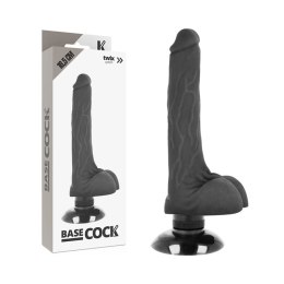 Basecock Wibrator Anatomiczny Czarny 18,5 cm TPE Z Przyssawką