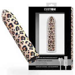 CalExotics Custom Bullets Leopard - mini masażer 10 trybow, magnetyczny