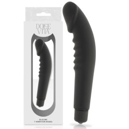 Dolce Vita Classic Black silikonowy model wibracyjny 7 trybow 158x31mm