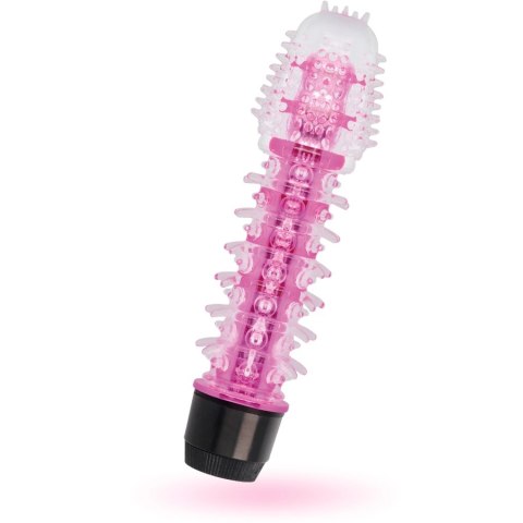 Glossy Axel Pink - wibrator anatomiczny z TPE, 14 cm, wodoodporny
