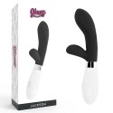 Glossy Jackson Czarny - silikonowy masażer krolik, 10 trybow, 12 cm