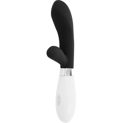 Glossy Jackson Czarny - silikonowy masażer krolik, 10 trybow, 12 cm