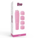 Glossy Kurt Mini Masażer Kieszonkowy Rożowy 4 Głowice ABS 10,7cm