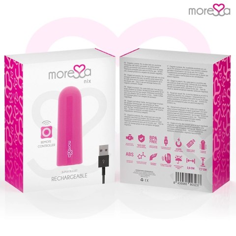 Moressa Ivy Pink - Kompaktowy stymulator podrożny 6 trybow, silikon medyczny