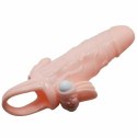 Baile Brave Man - Nakładka intymna z wibracją i podwojnym stymulatorem 16,5 cm