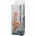 Baile Brave Man - Nakładka intymna z wibracją i podwojnym stymulatorem 16,5 cm