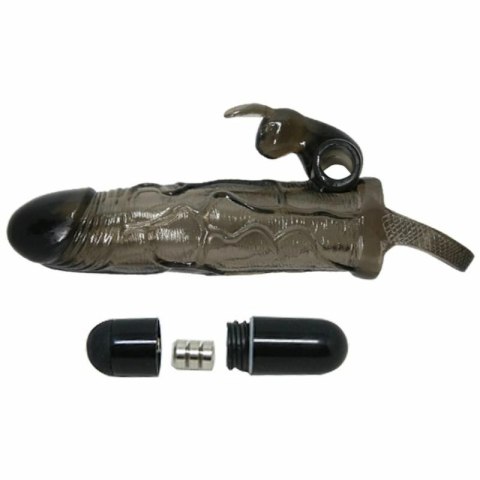 Baile Brave Man osłona intymna z krolikiem, czarna, 16,5 cm, wibracje