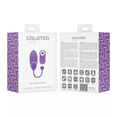 Galatea Otto Click&Play - stymulator par z pilotem, silikon liliowy 19cm