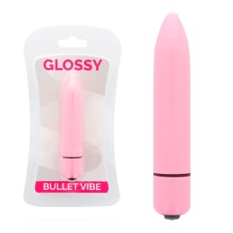 Glossy Brilliant Pink - kompaktowy model wibrujący, wodoodporny 87 mm