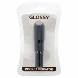 Glossy Brilliant - dyskretny mini masażer wibracyjny czarny, wodoodporny