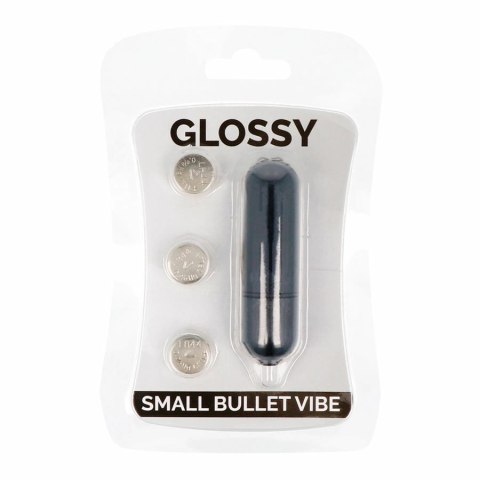 Glossy Bullet Vibe Czarny - mini urządzenie wibrujące, wodoodporne