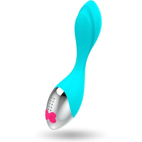 HAPPY LOKY Mini model wibracyjny 7 trybow LED turkusowy USB