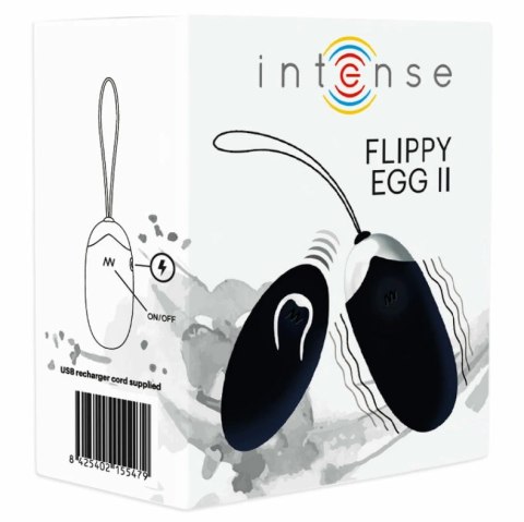 INTENSE Flippy II Jajko Wibrujące z Pilotem Czarny 12 Trybow USB