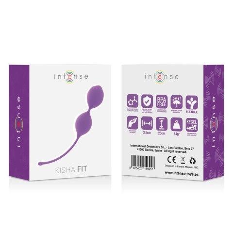 Intense Kisha Fit kulki Kegel silikonowe liliowe - wzmacnianie mięśni