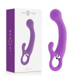 Intense Nailak silikonowy model wibrujący liliowy 17,5 cm wodoodporny