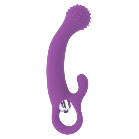 Intense Nailak silikonowy model wibrujący liliowy 17,5 cm wodoodporny