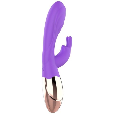 Womanvibe Viora silikonowy model ładowany USB Gold Lilac 19,5 cm