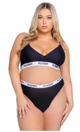 Playboy Lifestyle Curvy Komplet Bielizny 2-częściowy Czarny Plus Size