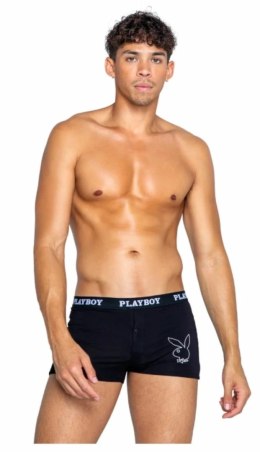 Playboy Tuxedo Modal Boxer Black - eleganckie bokserki męskie, rozmiar M