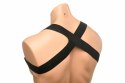 XR Brands Chest Harness z opaskami na ramiona, czarny, uniwersalny