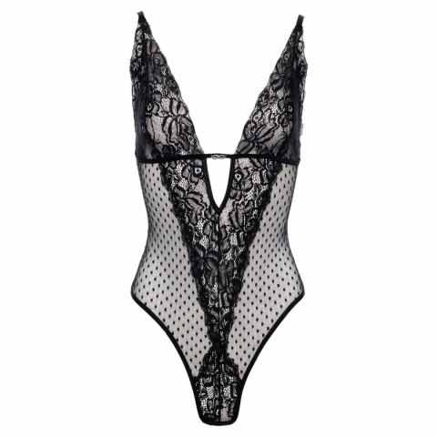 Sensual Dewi Body Open Crotch Czarny z Koronką i Regulacją