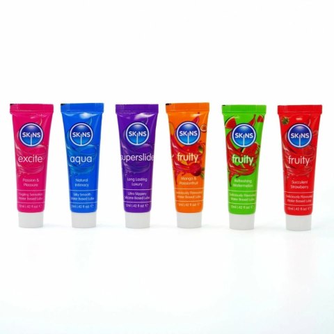 Skins Zestaw Mini Lubrykantow Vital & Fruity 6x12ml Mix Owocowy