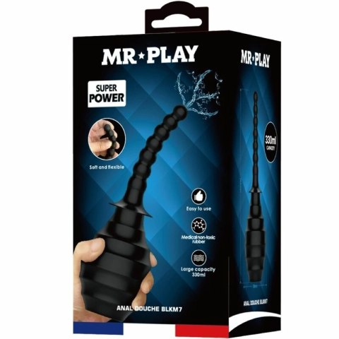 MR PLAY Wibracyjny masażer zdalnie sterowany, czarny, silikonowy