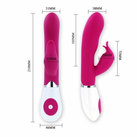 Pretty Love Felix - Wibrator Flirtowy ze Stymulatorem, 21 cm, fioletowy