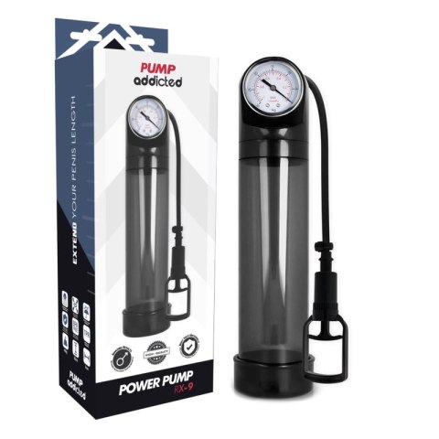 Pump Addicted RX9 Black - System prożniowy z kalibracją, 20 cm