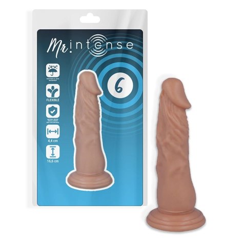 MR Intense Model 6 - Elastyczna maszyna intymna 16,6 cm, naturalny kolor