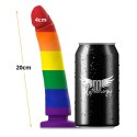 MYTHOLOGY Devon Pride L - silikonowa maszyna intymna, kolor PRIDE, 20 cm