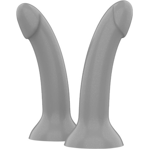 MYTHOLOGY Rune Majestic S - anatomiczny model silikonowy, srebrny, 15.5 cm
