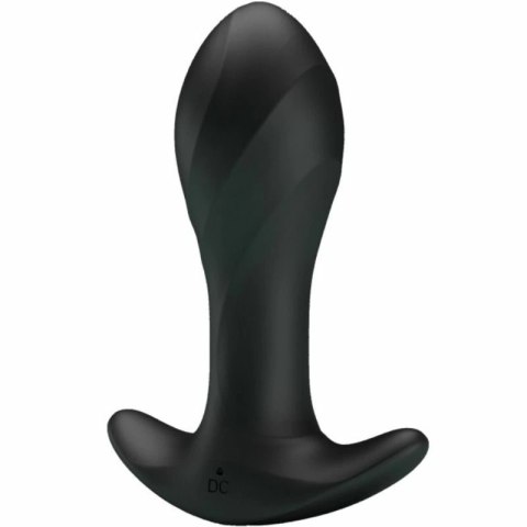 Pretty Love Anal Plug Czarny Silikonowy 12 Trybow Wibracji USB