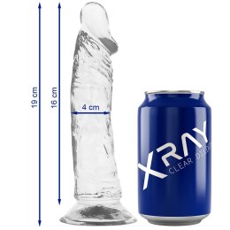XRAY X Ray Clear model 19 cm - przezroczysty, elastyczny, przyssawka