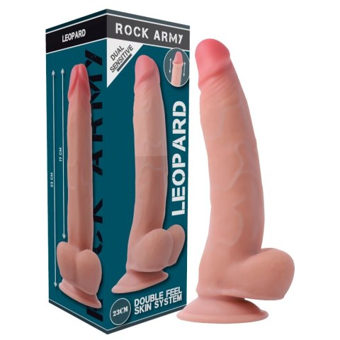 RockArmy Leopard 23 cm Model Podwojnej Gęstości z Przyssawką TPE