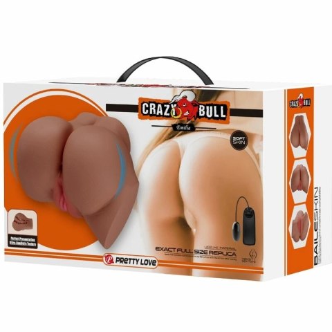 Crazy Bull Emilia - model anatomiczny dwukanałowy z funkcją wibracji, pilot