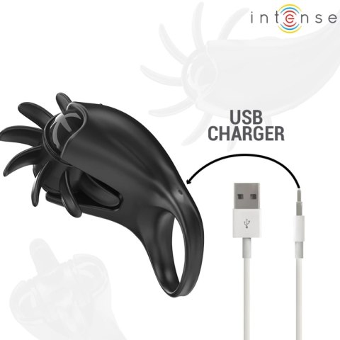 INTENSE Mabel Pierścień Wibracyjny 10 Trybow Stymulator Czarny USB
