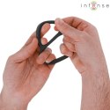 Intense Bobby podwojny silikonowy pierścień anatomiczny czarny 8 cm