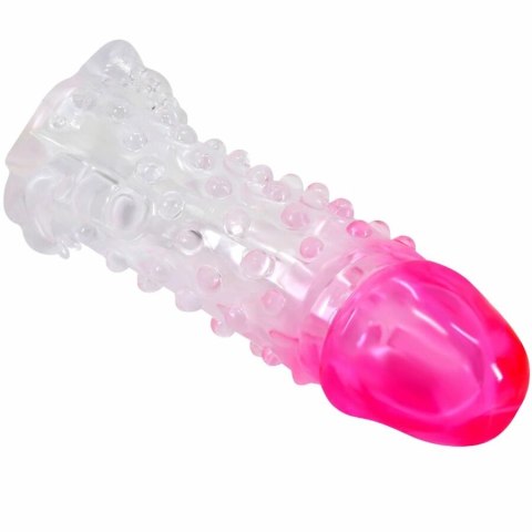 Pretty Love Wilford - Nakładka powiększająca model żebrowany rożowy TPR