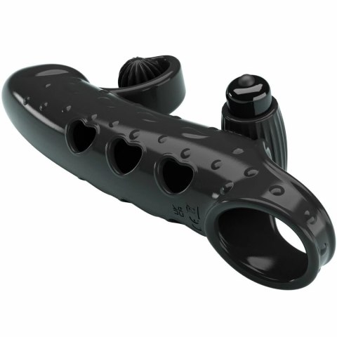 Romance MC64 Czarny Rękaw Anatomiczny z Funkcją Wibracji TPE