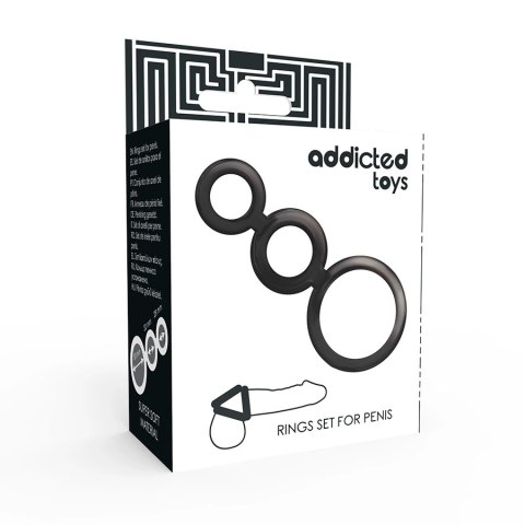 Addicted Toys Zestaw 3 Pierścieni Komfortowych Brązowy Silikon