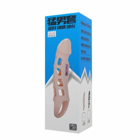 Baile Osłona przedłużająca z wibracjami i paskiem TPR 13,5 cm