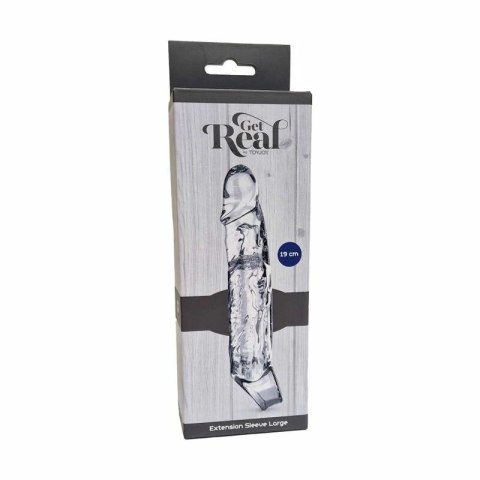 Get Real Extension długa 19 cm transparentna nakładka intymna TPE