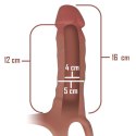 Intense Harness System silikonowy model anatomiczny 16x3,5 cm beżowy
