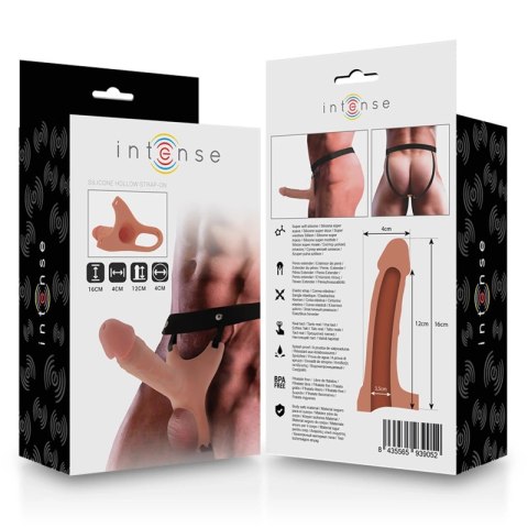 Intense Harness System silikonowy model anatomiczny 16x3,5 cm beżowy