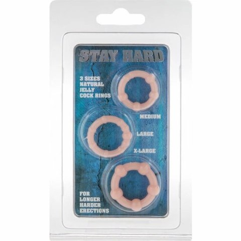 Seven Creations Stay Hard - Zestaw 3 silikonowych pierścieni dopasowujących
